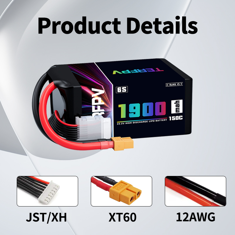 1/2Pcs TERFPV Lipo 6S 1900mAh  - Drone Racing Battery recension och pris