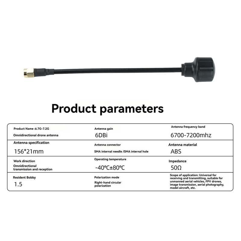 [NEW!A25P】 6.7-7.2Ghz SMA Ante - Drone Racing Antenna recension och pris