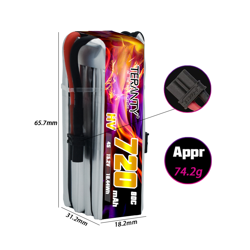 TERANTY 720mAh 4S 15.2V HV Lip - Drone Racing Battery recension och pris